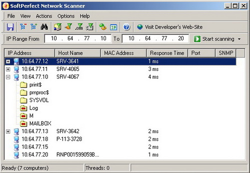 SoftPerfect Network Scanner 2.6. Скачать бесплатно.