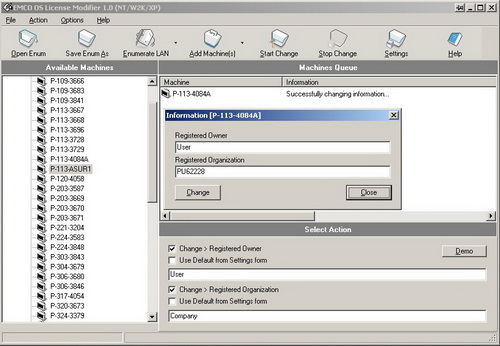 EMCO OS License Modifier 1.0. Скачать бесплатно.