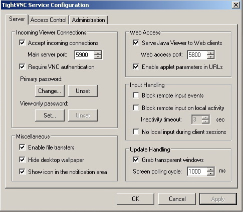 Программа для удалённого управления рабочими станциями и серверами TightVNC 2.02. Скачать бесплатно.