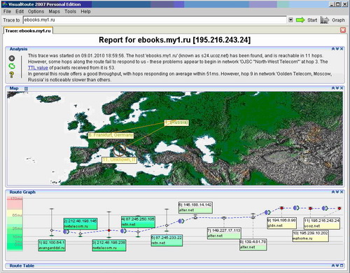 VisualRoute 2007 (версия 11a). Скачать бесплатно.