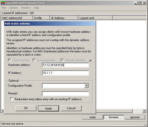 haneWIN DHCP Server 2.1. Скачать бесплатно.