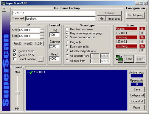 SuperScan 3.0. Скачать бесплатно.
