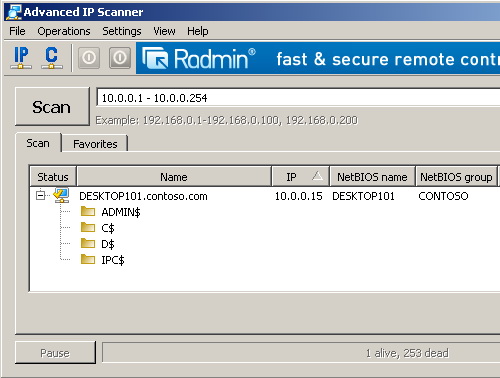 Сетевой
 сканер Advanced IP Scanner v. 2.0. Скачать бесплатно.