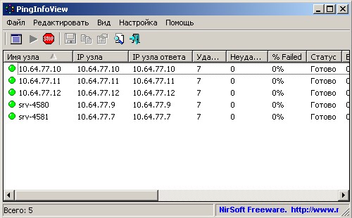 PingInfoView v. 1.27. Скачать бесплатно.